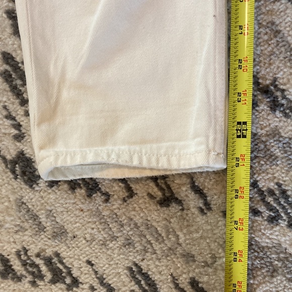H&M white distressed denim pants sz 25/30 - Picture 8 of 9